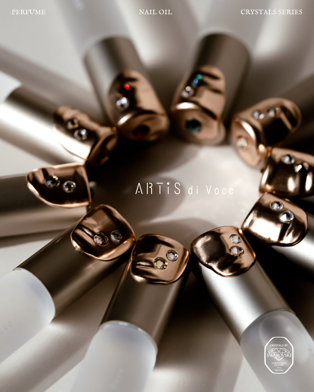 ARTiS di Voce 隨身瓶指緣油 - 中川麝香 3310 (採用Swarovski®水晶)